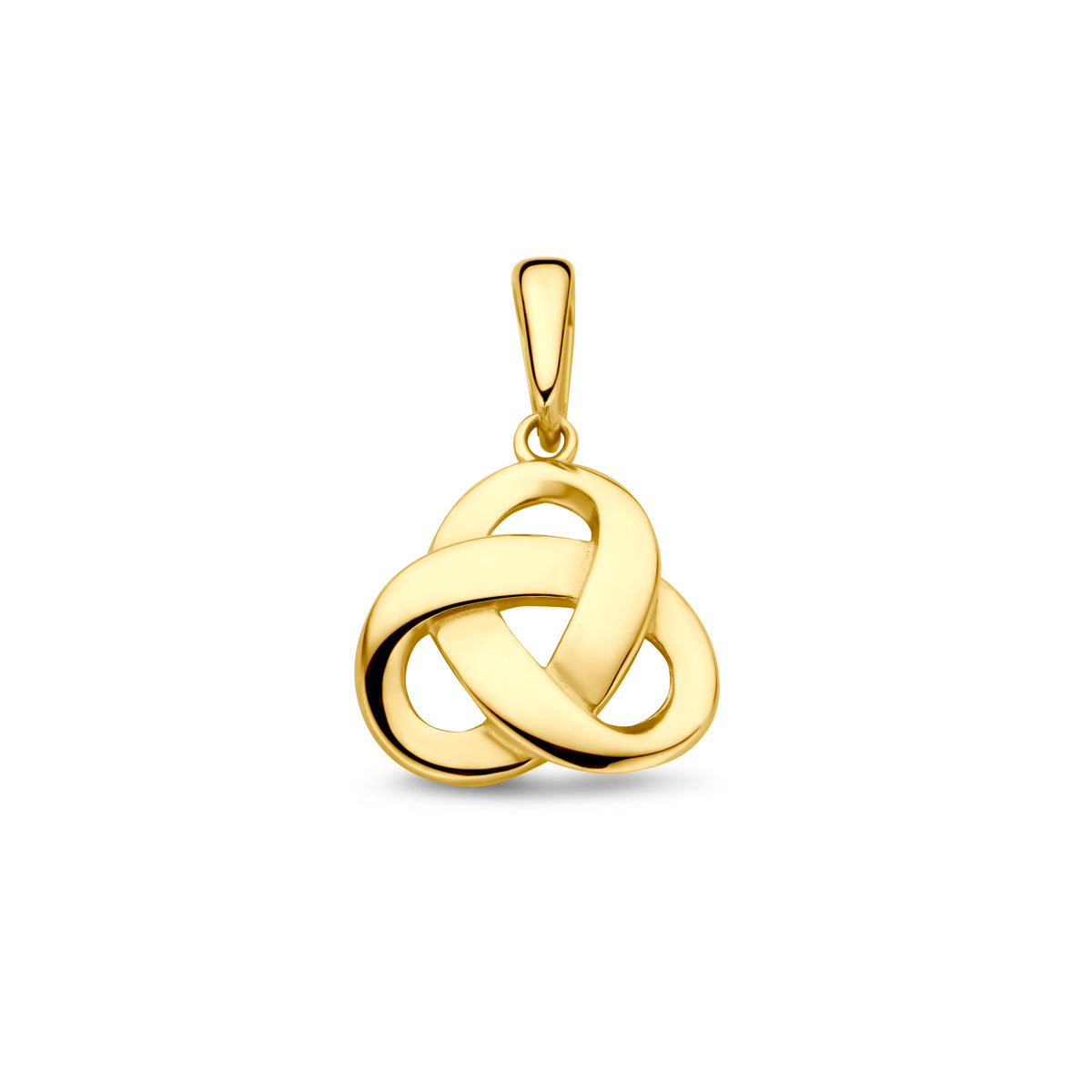 Hanger knoop in goud – 16 mm