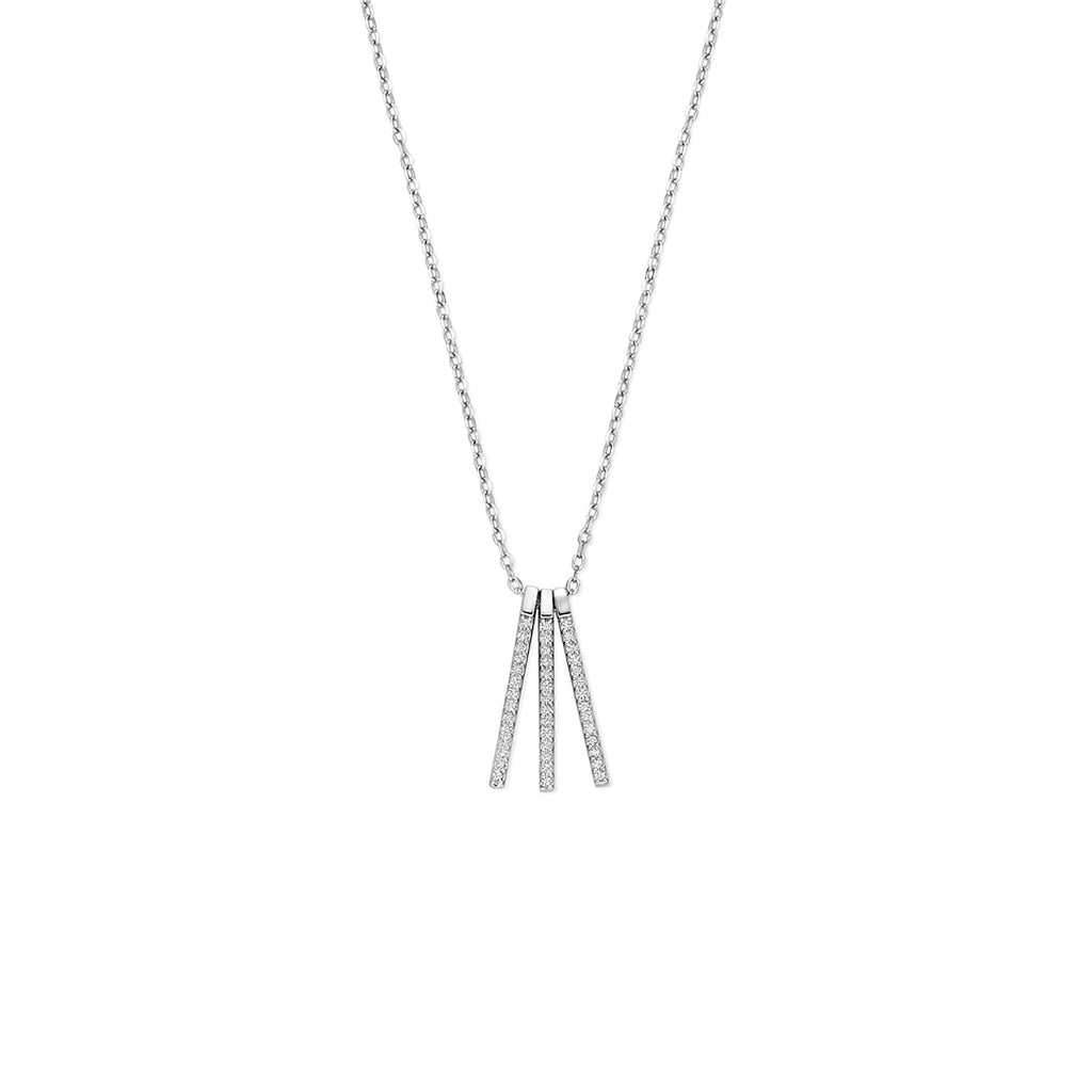 Ketting zilver met zirkonia – 41-43-45 cm