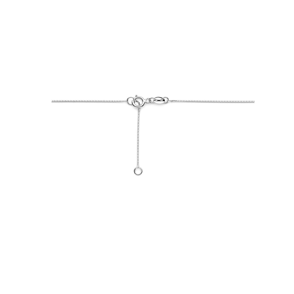 Ketting 0.05 ct diamant H SI in witgoud