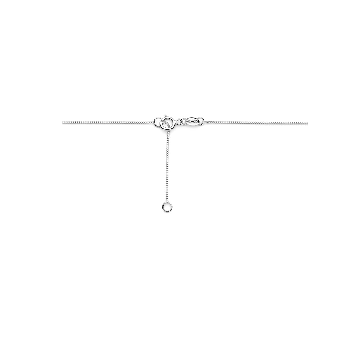 Ketting 0.05 ct diamant H SI in witgoud