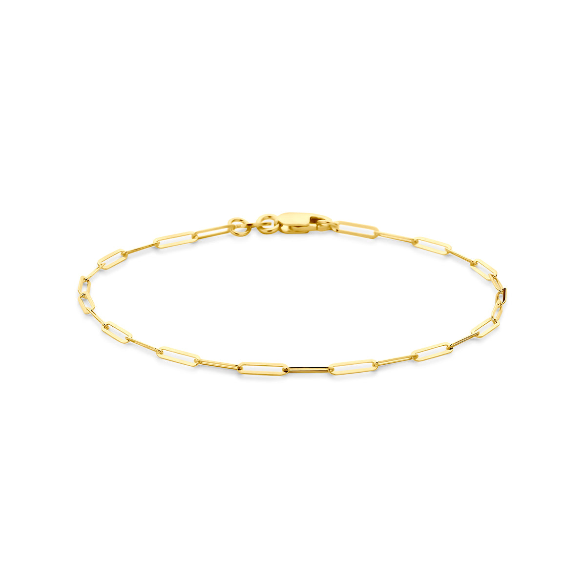 Armband paperclip in goud – 1,8 mm / 18 cm