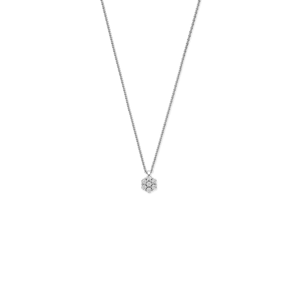 Ketting zilver met zirkonia – 41-43-45 cm