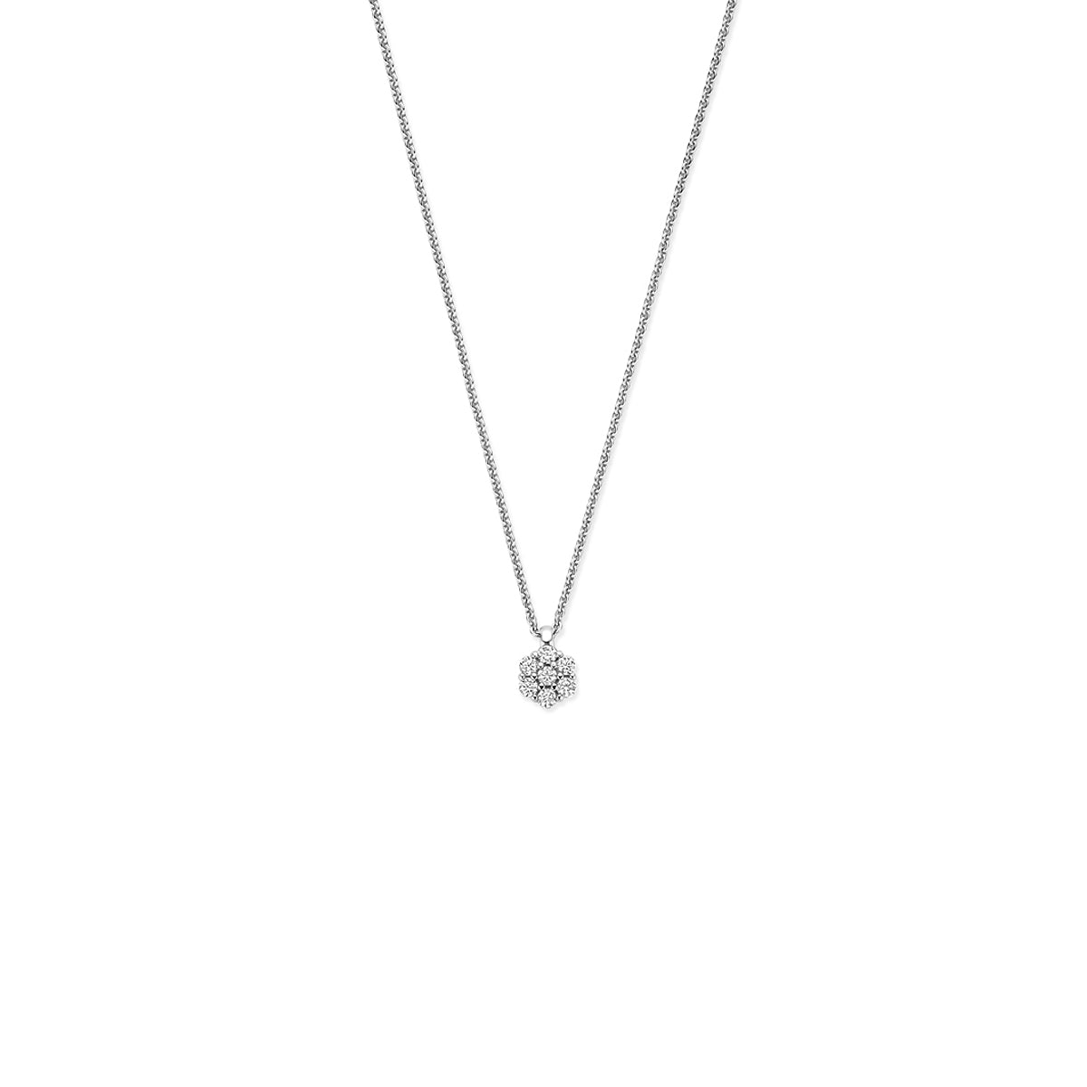 Ketting zilver met zirkonia – 41-43-45 cm