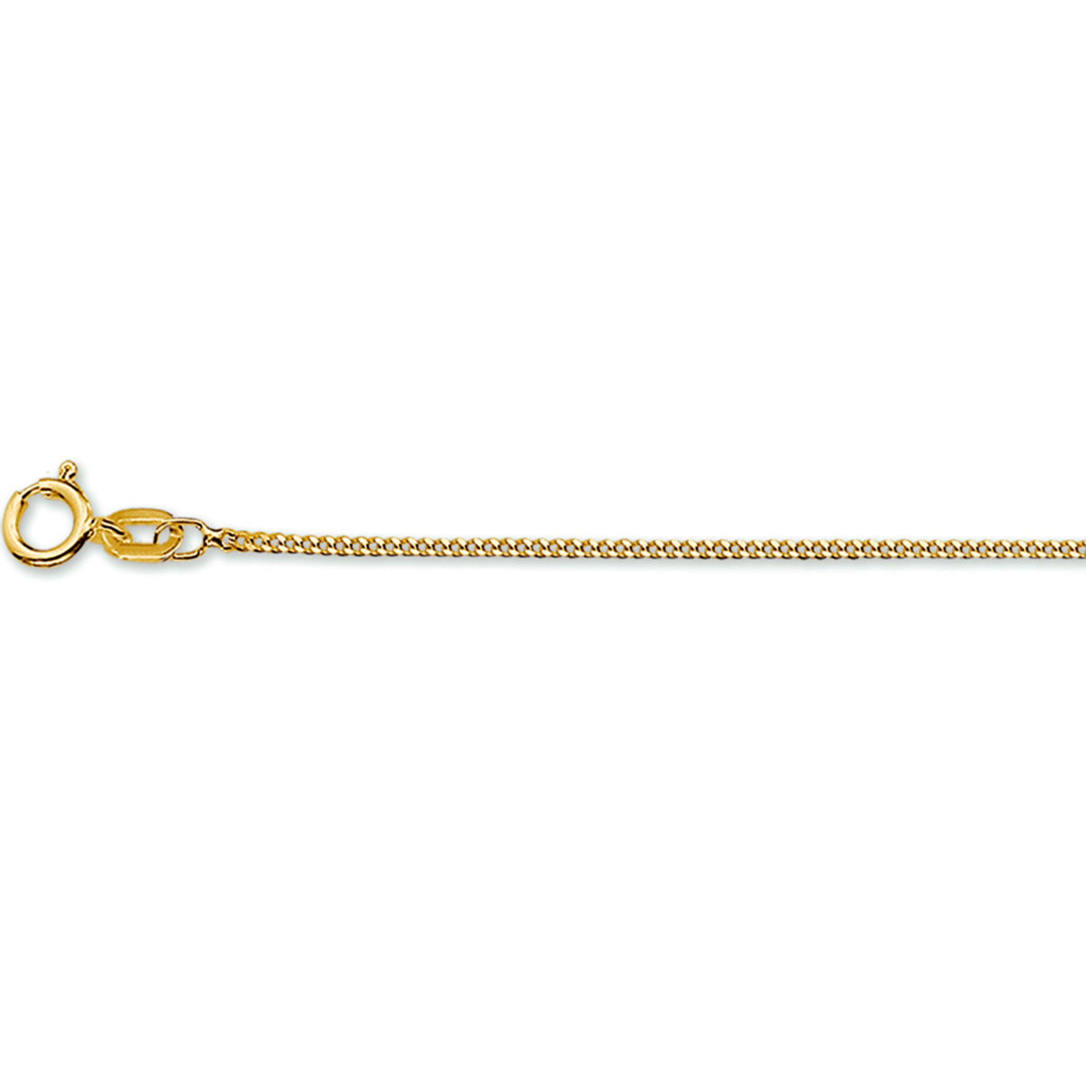 Ketting gourmette 4-zijdes geslepen in goud – 1,0 mm / 41/43/45 cm