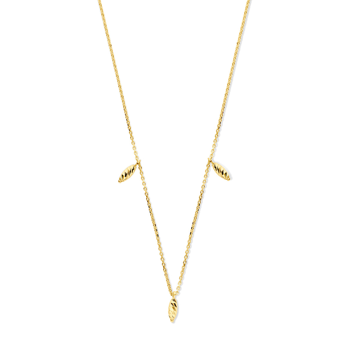 Ketting gediamanteerd in goud – 42/44 cm