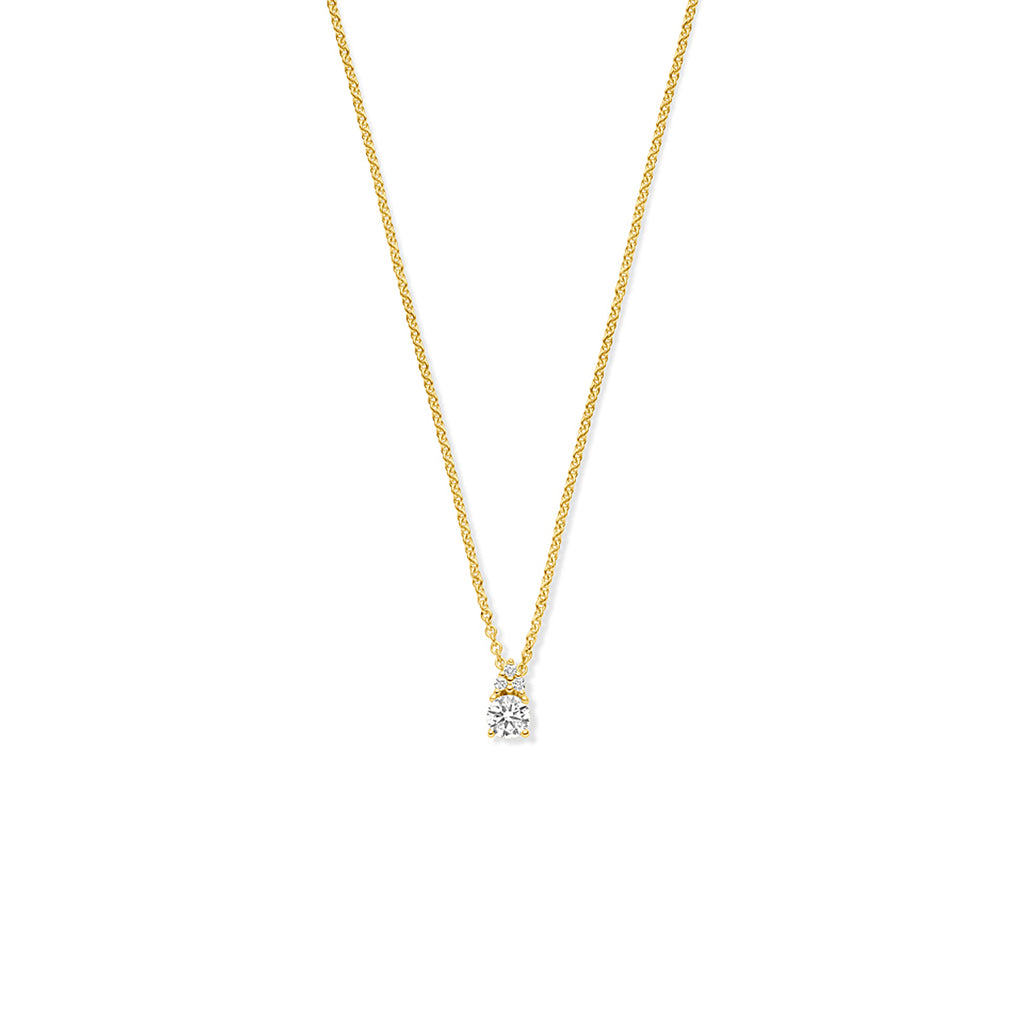 Ketting 0.27 ct diamant H SI in goud – 43/45 cm